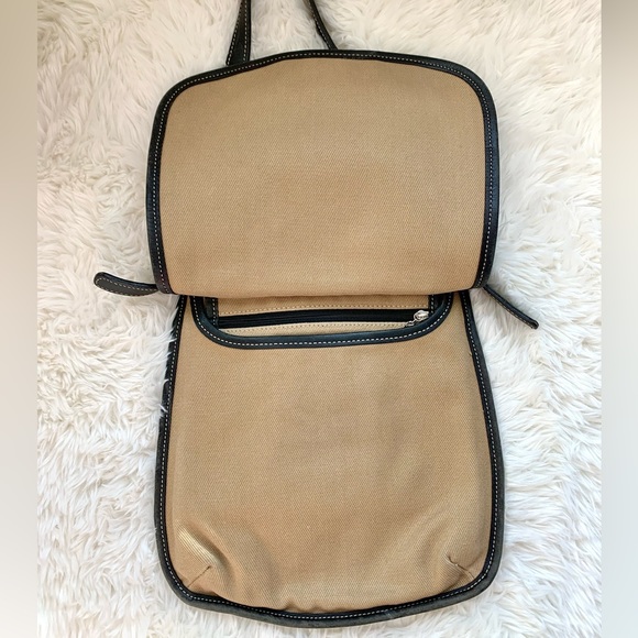 Vintage Coach Twill & Leather Crossbody - Picture 7 of 16